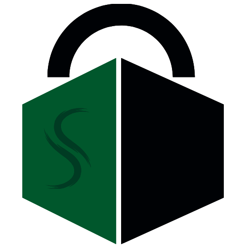 Logo na cor verde e preto da Seguro portas de aço